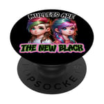 Les mulets sont les nouvelles vibrations modernes noires du mulet PopSockets PopGrip Adhésif