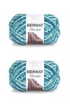 Bernat Couverture Tidepool - Lot de 2 paquets de fil en polyester - 300 g - 6 super volumineux - 200 m - Tricot/crochet