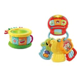 VTech - Tambour Lumi Magique - Jouet Musical Bébé/de 6 Mois à 3 Ans – Version FR & Mon Hochet P'tites Clés Magiques, Hochet Bébé Porte-Clefs Interactif, Éveil Musical