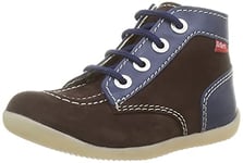 Kickers Bébé garçon Chaussure baby, Cuir, Marron Fonce Marine, 20 EU