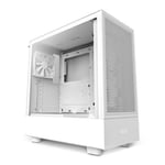 NZXT H5 Flow ATX Tempered Glass Mid Tower PC Case - All White