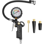 Gonfleur de Pneu de ManomèTre de Pneu de Voiture 220 PSI avec Compresseur D'Air de ManomèTre pour Voitures Motos VéLos