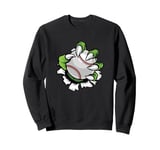 Monster or animal claw holding Baseball Ball Sweatshirt