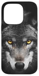 iPhone 14 Pro Wolf Lovers Black Wolf Wild Animal Lovers Wolf Illustration Case