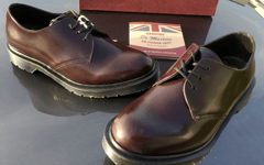 Dr Martens 1461 merlot boanil brush leather shoes UK 9.5 EU 44 Made in England