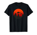 UH-1 Huey Retro Helicopter Vintage Sunset Vietnam Chopper T-Shirt