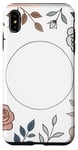 Coque pour iPhone XS Max Rose florale botanique, style minimaliste, roses d'amour