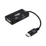 NANOCABLE 10.16.3301-BK 3-i-1 DisplayPort till VGA/DVI/HDMI-adapter Svart