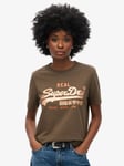 Superdry  Embellished Graphic T-Shirt, Deep Khaki Green