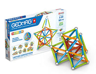 Geomag Classic Supercolor Panels Recycled 93, Magnetic Constructions, Rods, And Colored Panels, 93-Piece Pack, 100% Recycled Plastic