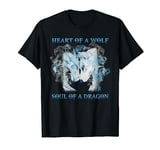 Heart Of Wolf Soul Of A Dragon - Cool dragon - wolf warrior T-Shirt