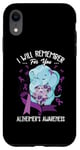 iPhone XR I Will Remember You Alzheimer's Awareness Purple Elephant Case