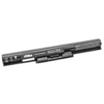 vhbw Li-Ion batterie 2600mAh (14.8V) noir pour laptop notebook Sony Vaio SVF14215SC, SVF1421E2E, SVF1421L1E, SVF15216SC, SVF15217SC, SVF15218SC