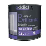 Peinture glycéro déco tous supports blanc brillant 0.5L ADDICT