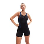 Speedo Junior Girl's Fastskin LZR Ignite Kneeskin | Competitive Racing Swimsuit, Black/Flame Red, 9-10 Years