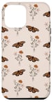 Coque pour iPhone 12 Pro Max Bouquet de fleurs sauvages vintage motif floral beige