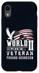 iPhone XR World War II 2 Veteran Proud Grandson Service Eagle Flag Case