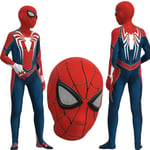 Spiderman Advanced Suit Cosplay Kostym Party Jumpsuit Monterade Barnkläder 140cm