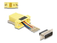 Delock - Seriell Adapter - 15 Pin D-Sub (Db-15) (Hane) Skruvbar Till Rj-45 (8 Pin) (Hona) - Individuellt Tilldelningsbar Seriell Gränssnitt - Gul