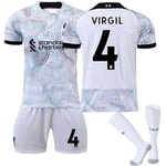 Nya Pojkar Barn Barn Fotboll Kit Kort Skjorta Socka Set Fotboll liverpool away kit #4 28/(12-13 years)