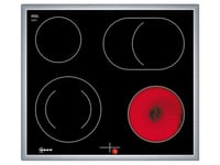 Neff, M16SRF0L0 Plaque de cuisson électrique à combiner avec cuisinière encastrable, N50, largeur 60 cm, noir, avec cadre, fabriquée en Allemagne