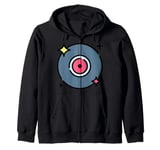 Vinyl Record Player Album Zip Hoodie