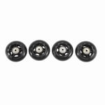 4-pack Inline Skate Hjul Inomhus/Utomhus Ersättningshjul med Kullager 70mm, Svart