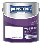 Johnstone's Washable Matt Paint 2.5L - Brilliant White