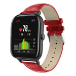 Amazfit GTS crocodile genuine leather watch band - Red