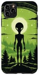 Coque pour iPhone 11 Pro Max Tête d'extraterrestre verte mignonne visage OVNI || Alien