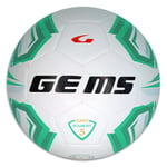 GEMS UN07-0313 Olympique Academy Unisex Ballon de Football récréatif Blanc/Vert Taille 5