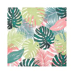 Talking Tables 20 Pastel Tropical Palm Leaf Paper Napkins | Disposable Serviettes, Tableware for Indoor or Outdoor Dining, Birthday, Summer, BBQ, Picnic, Safari, Hawaiian, Decoupage,33cm x 33cm