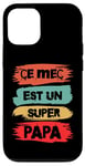 Coque pour iPhone 12/12 Pro Ce mec est un super papa cadeau drôle papa fête des pères