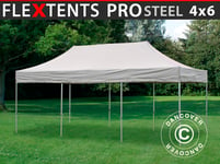 Snabbtält Depåtält Easy-up tält Eventtält Partytält FleXtents PRO Steel 4x6m Latte