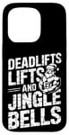 iPhone 15 Pro Funny Deadlifts and Jingle Bells Santa Claus Gym Fitness Pun Case