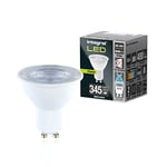 Integral Ampoule LED GU10 5 PACK lumière du jour froide 6500K, 400LM, 3,6W (équivalent à 50W) non dimmable -Efficace en énergie et idéale pour les spots et projecteurs dans les salles de bains