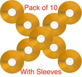 10 x MAXELL DVD-R  BLANK DISCS RECORDABLE DVD 16x 4.7GB 120 MINS PC with Sleeves