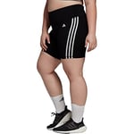 adidas Women's Training Essentials 3-Stripes High-Waisted Short Leggings (Plus Size), Black, 3XL Plus