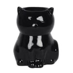 Oil Burner and Wax Warmer Black Cat Ceramic Spirit of Equinox Free Soy Wax Melt