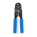 Crimp pliers | CAT5 / CAT5e / CAT6 / CAT6a / RJ45 | Skärande / Stripp / Tång | ABS / Stål | Blå