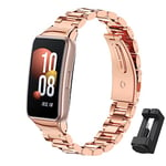 MIJOBS Bracelet Compatible avec Honor Band 7 Accessoires pour Smartwatch Bracelet en Acier Inoxydable pour Honor Band 6/7, Huawei Band 6/6Pro