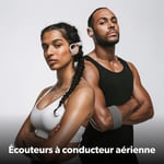 Ecouteurs Bluetooth sans Fil Supra-auriculaire,Technologie Bone Conduction,Design avec Contrôle Tactile et Boitier De Charge- Blanc