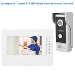 Waterproof 7Inches Tft/Lcd Hd Wired Video Intercom Doorbell Infrared Night Part