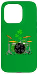 Coque pour iPhone 15 Pro Batteur Musicien irlandais de la Saint-Patrick