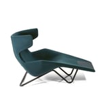 Moroso - Take A Line For A Walk, Chaise Longue,Leather Cat. Z B0242 Ciré Black - Liggestoler - Sebastian Herkner - Svart - Lær/Metall/Skum