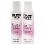 Keratin Perfect Keratin Daily Duo For Unisex 2 x 3.4 oz Shampoo, Conditioner