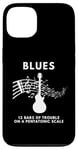 Coque pour iPhone 13 12 bars de musique Trouble Blues