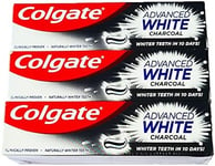 3 x Colgate Advanced Charcoal Whitening Toothpaste 75ml