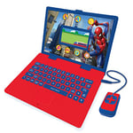 Lexibook Spider-Man Ordinateur Portable éducatif bilingue Anglais/français écran Couleur, 130 activités d'apprentissage, Maths, Langues, logique, Jeux et Musique, JC798SPi1