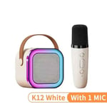 Haut-parleur de microphone karaoké K12 KTV,haut-parleur audio Bluetooth haut de gamme,petite colonne de chant Bluetooth pour enfants,maison professionnelle #E